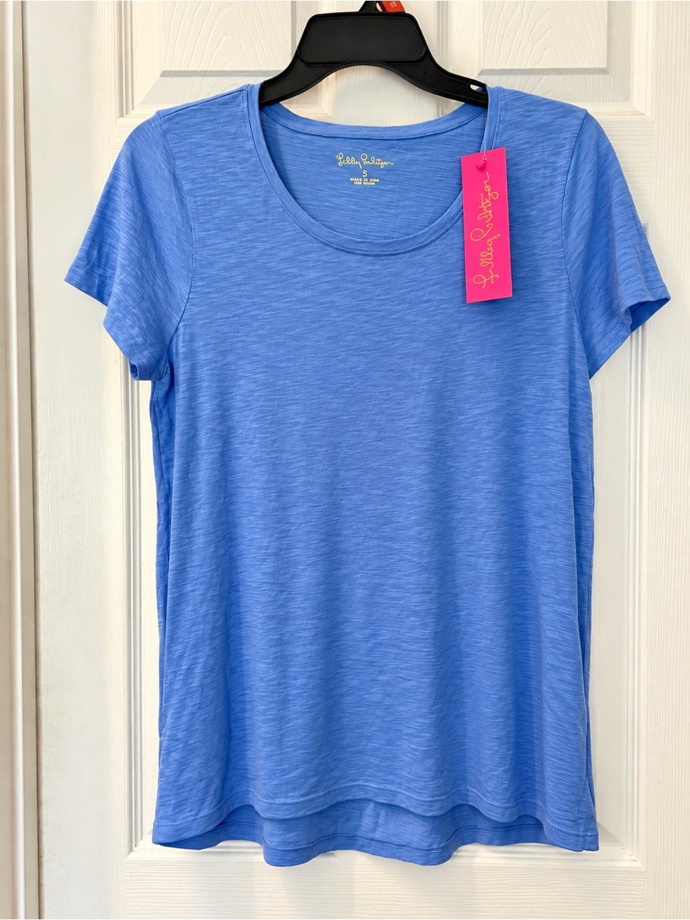 Lilly Pulitzer Light Blue Short Sleeve Slub Tee